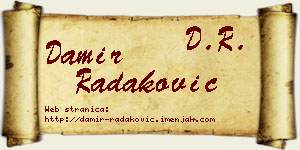 Damir Radaković vizit kartica